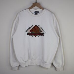 Vintage Olivet Nazarene University Sweatshirt‎ Adult Large Embroidered White